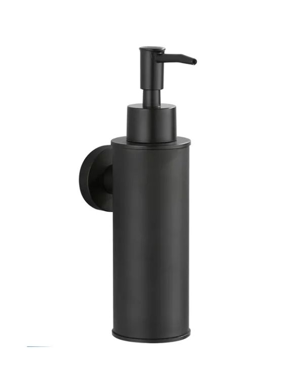 Dozator de săpun rotund Sydney Black, montat pe perete