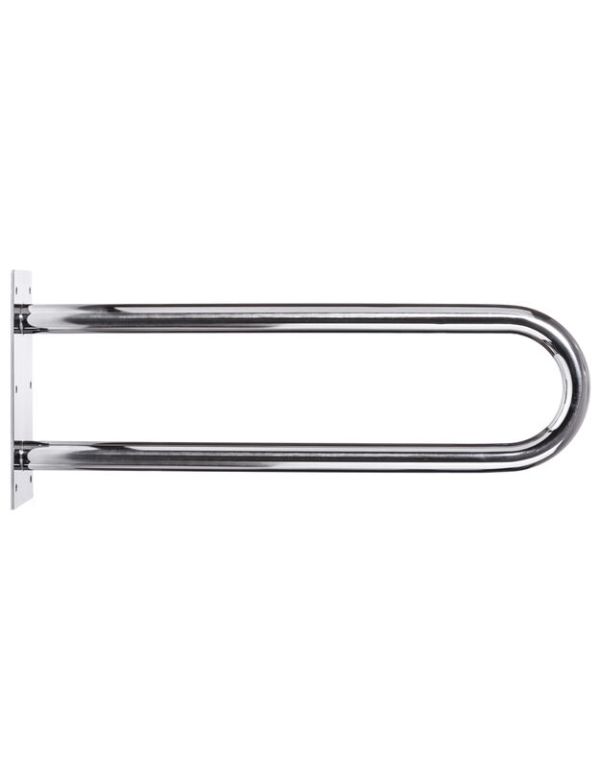 Balustradă curbată fixă pentru persoane cu dizabilități, din oțel inoxidabil mat, 500 mm