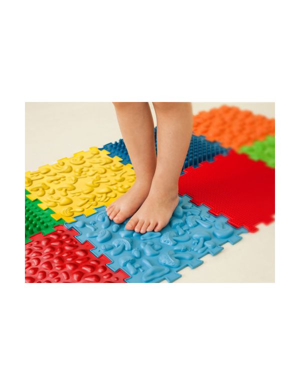 Saltea ortopedică de masaj Puzzle „Mix” 8 elemente