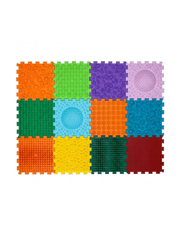 Saltea de masaj Ortek Mega Mix Puzzle, 12 piese