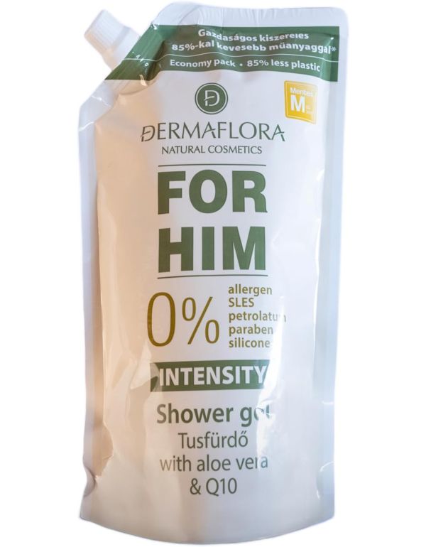 Gel de duș Dermaflora 0% Intensity 500 ml - reumplere