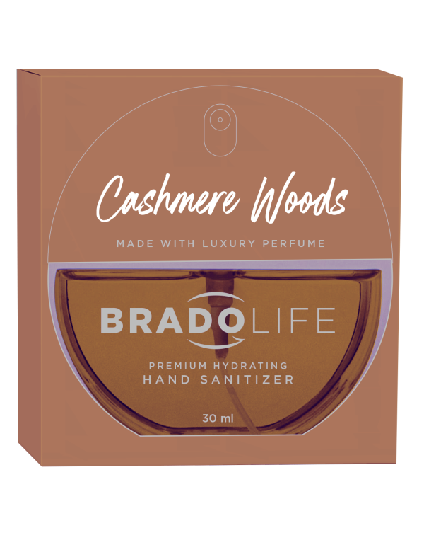 Dezinfectant hidratant pentru mâini Bradolife Premium 30 ml cu lemn de cașmir