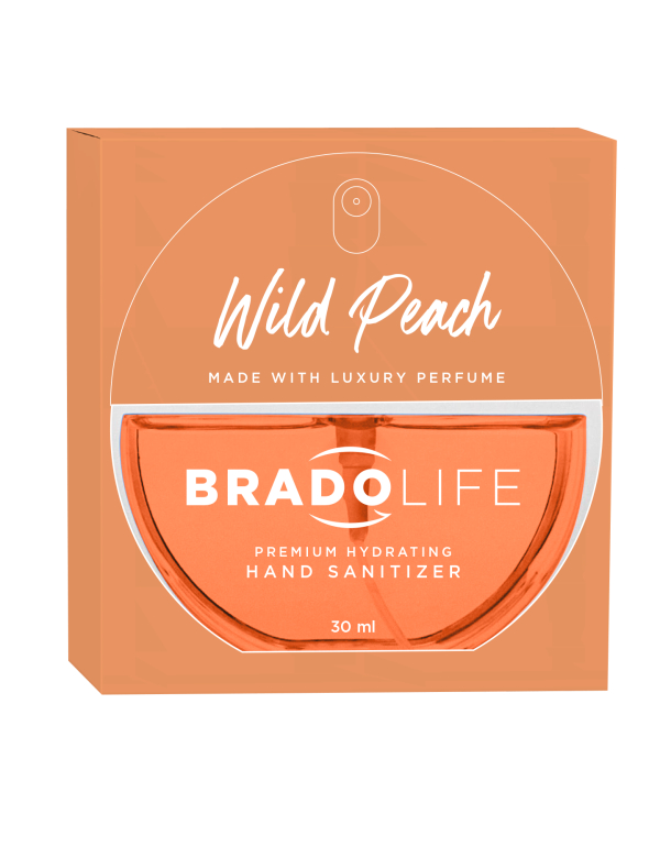 Dezinfectant hidratant pentru mâini Bradolife Premium 30 ml Piersică sălbatică