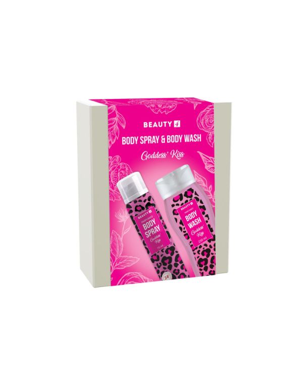 Set cadou Beauty 4 gel de duș 250ml + spray de corp 75ml Goddess Kiss