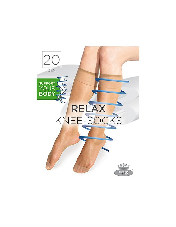 Șosete până la genunchi pentru femei din nailon RELAX 20 DEN