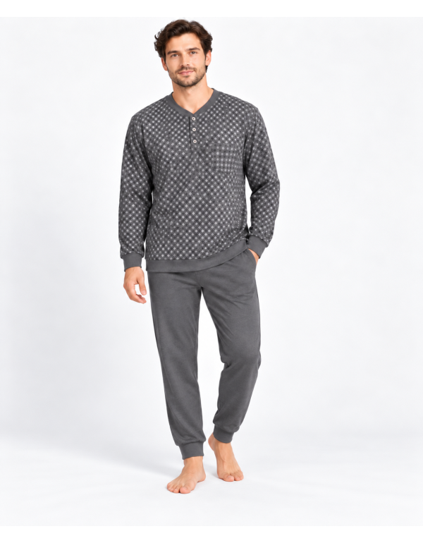 Pijamale bărbătești cu model geometric