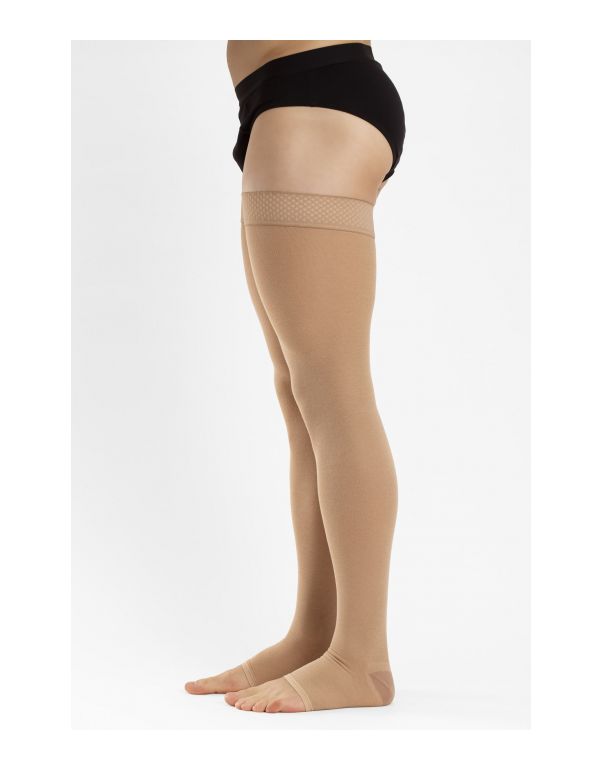 Genunchiere medicale deschise AGH (1 pereche) cu bumbac, clasa 1 (15-21 mmHg - K1)