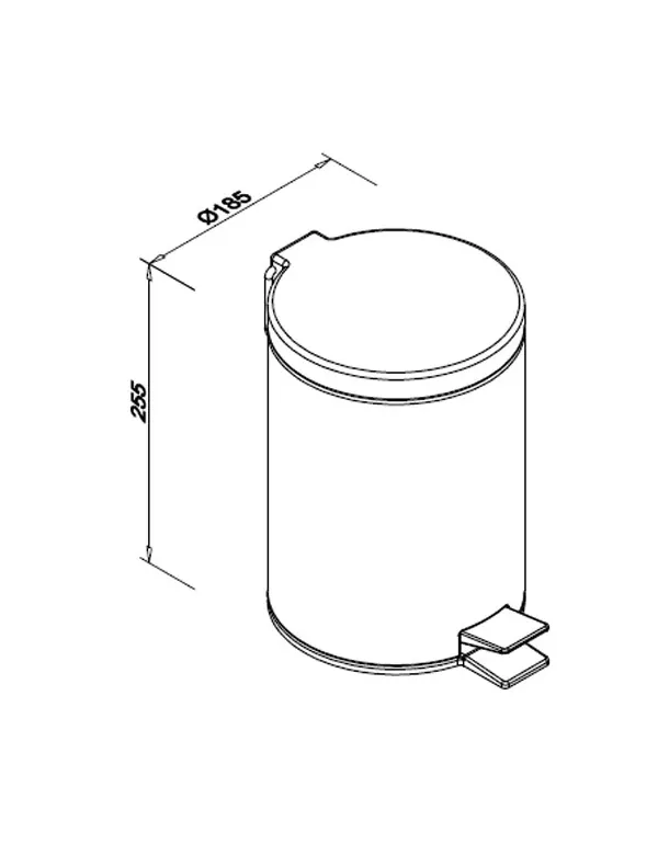 Coș de gunoi ECO 5 l inox lucios