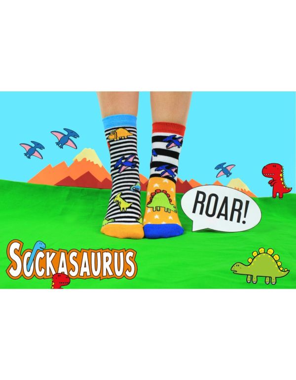 Șosete amuzante pentru copii Sockasaurus mărime: 27-30