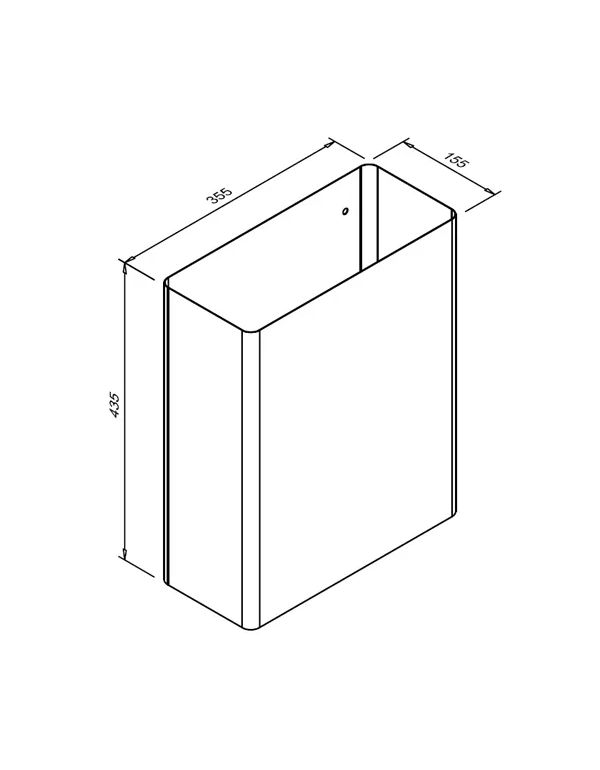 Coș de perete 23 l, oțel inoxidabil mat HIT Antifinger