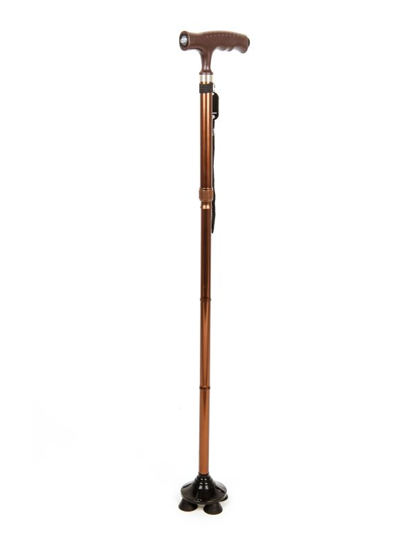 Baston de mers din bronz cu extensie de stabilizare si iluminare